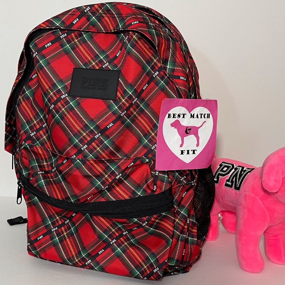 Victoria’s Secret PINK Logo Campus Backpack Plaid